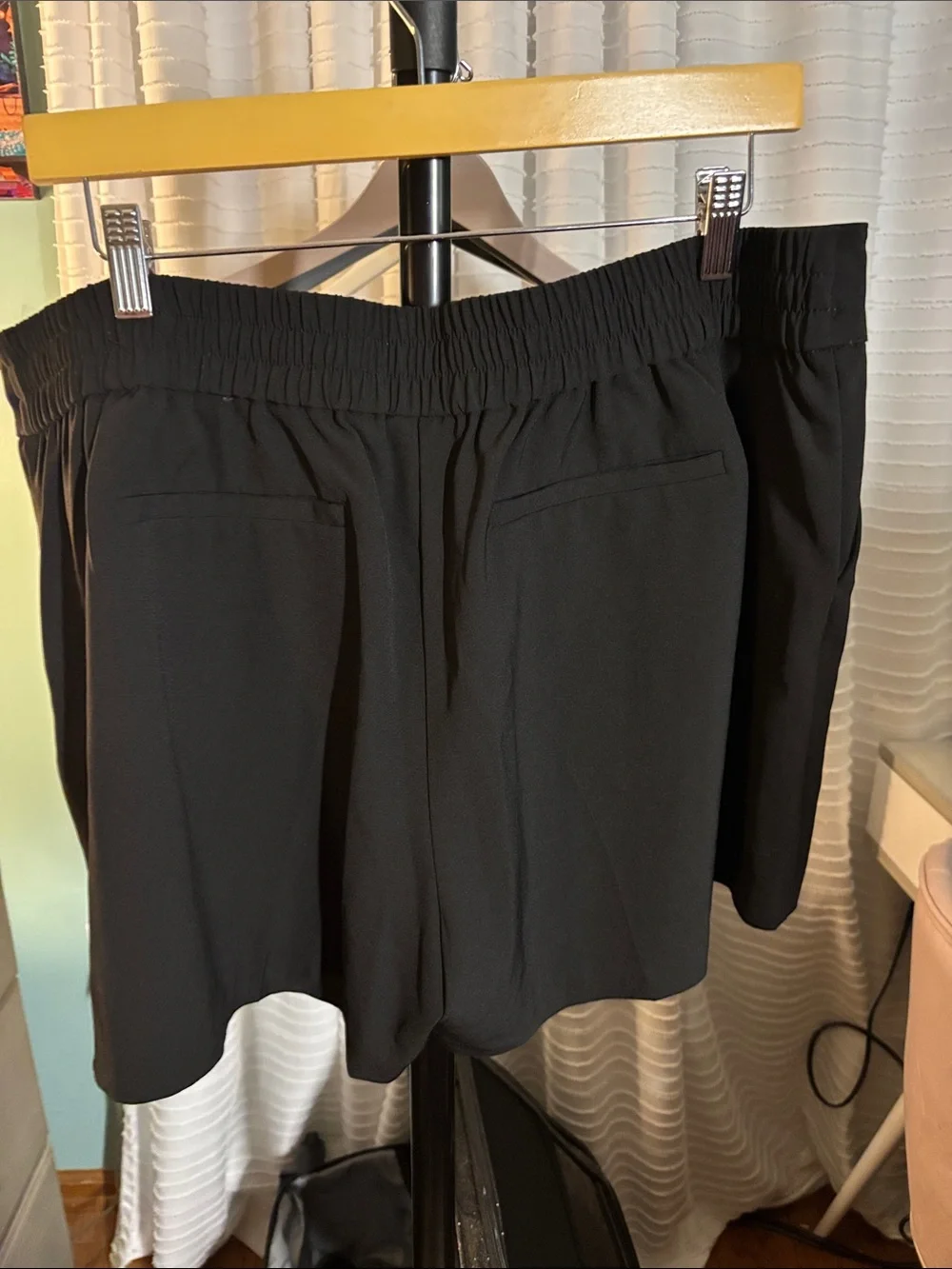 New York & Company Black Women's Dress Shorts Skort